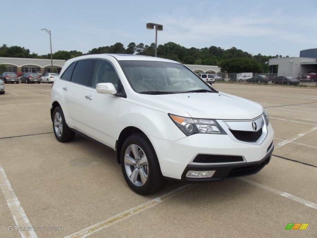 Aspen White Pearl II 2012 Acura MDX SH-AWD Technology Exterior Photo #65789678