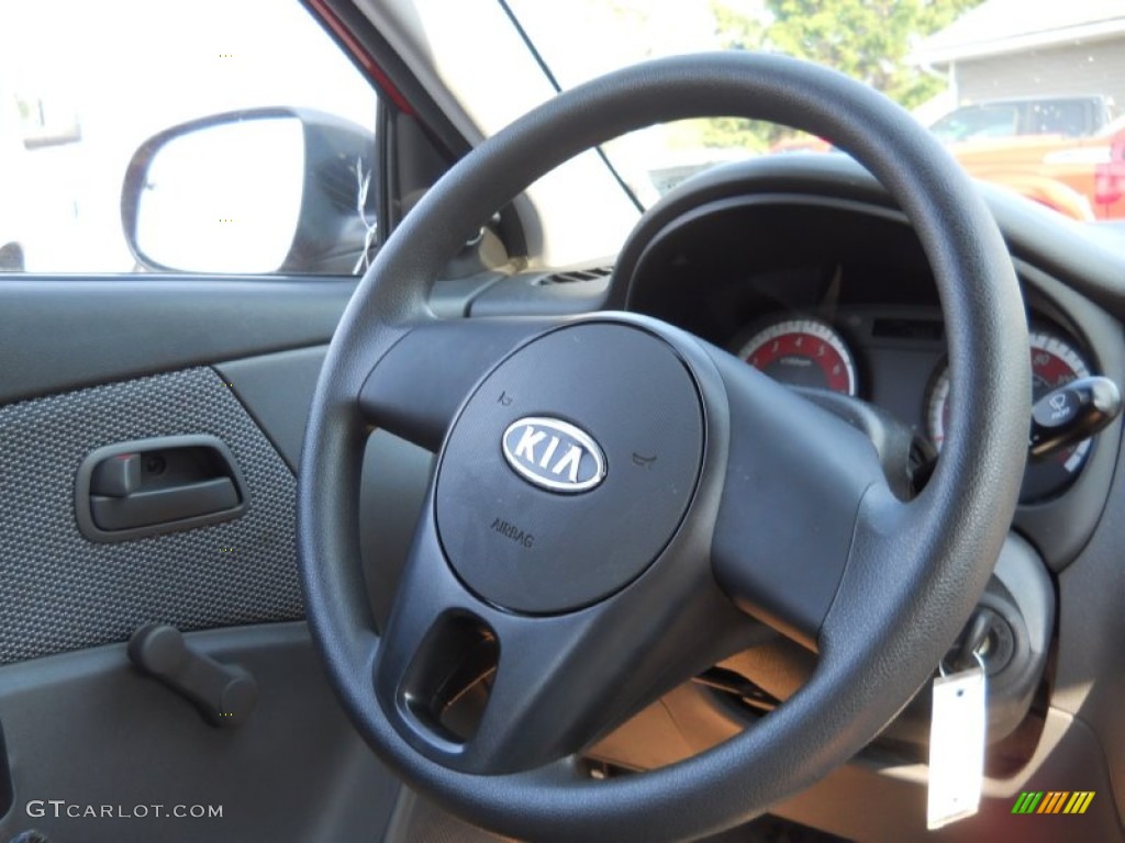2011 Kia Rio LX Gray Steering Wheel Photo #65790350