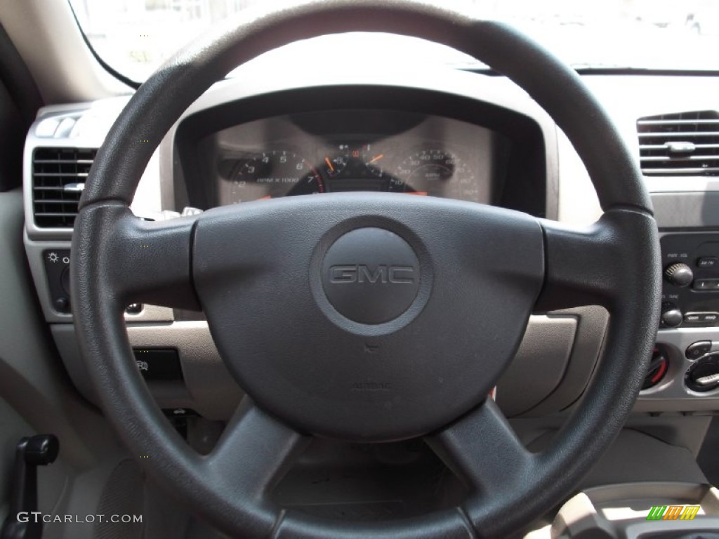 2008 GMC Canyon SL Extended Cab Medium Pewter Steering Wheel Photo #65792810