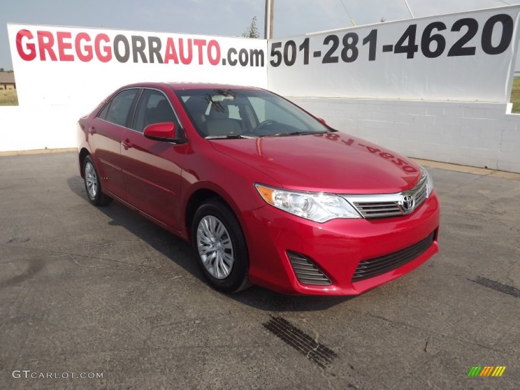 2012 Camry L - Barcelona Red Metallic / Ivory photo #1