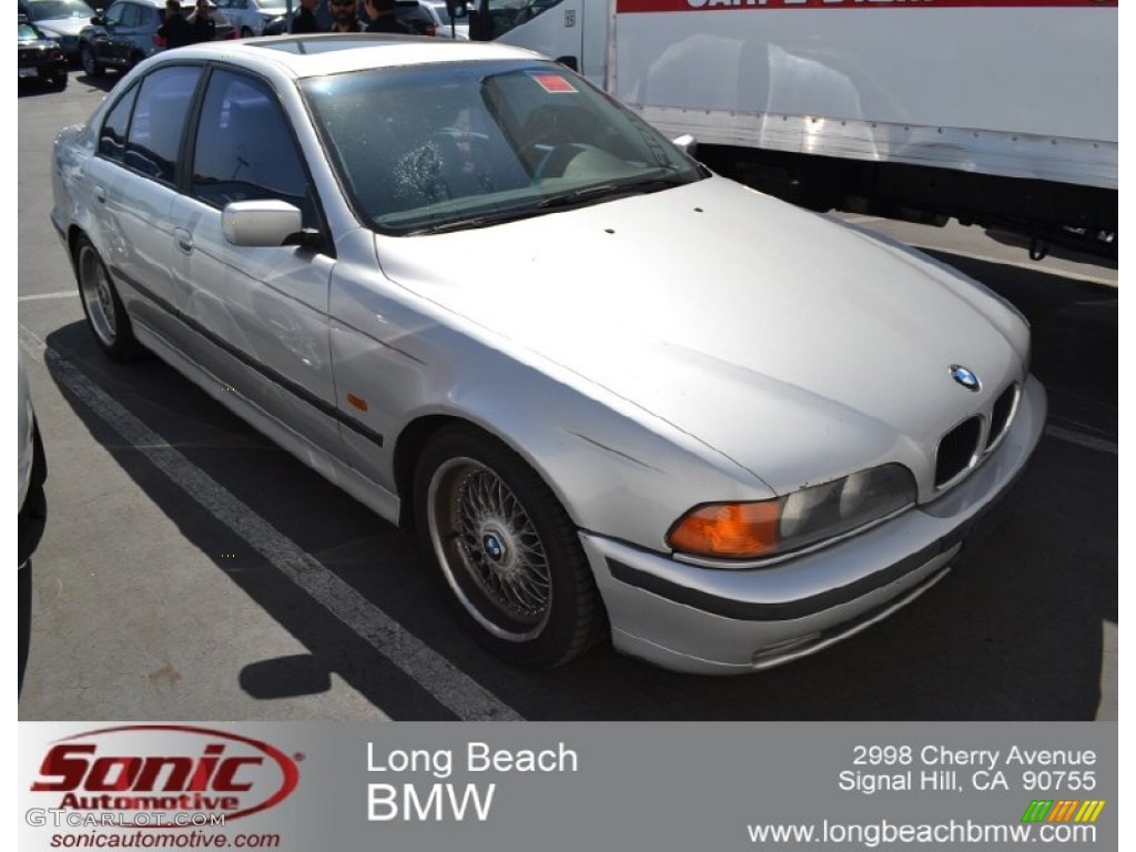 1999 5 Series 528i Sedan - Titanium Silver Metallic / Black photo #1