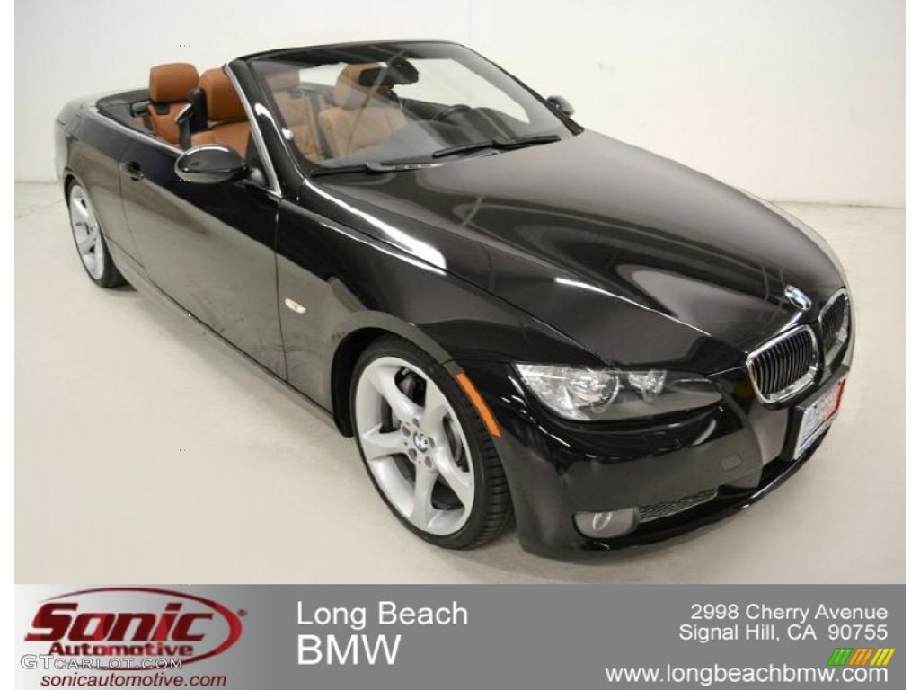 2008 3 Series 335i Convertible - Jet Black / Saddle Brown/Black photo #1