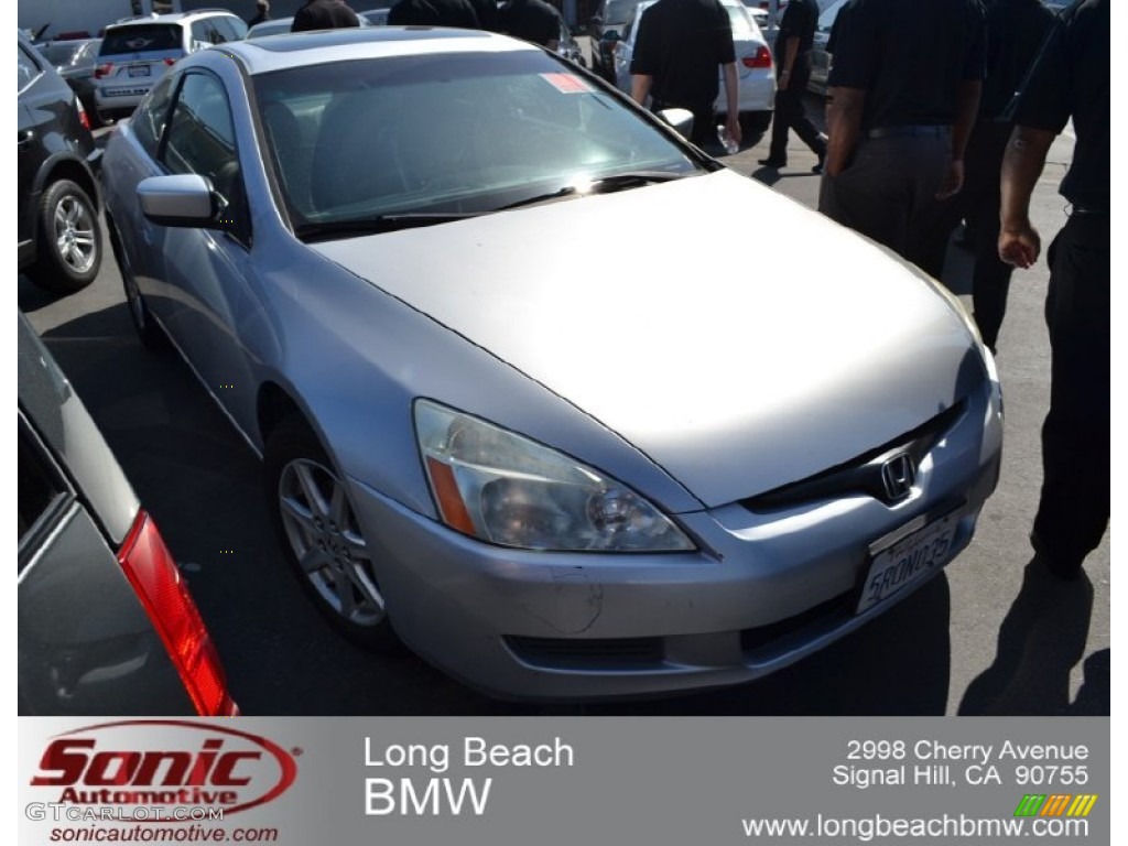 2003 Accord EX V6 Coupe - Satin Silver Metallic / Black photo #1