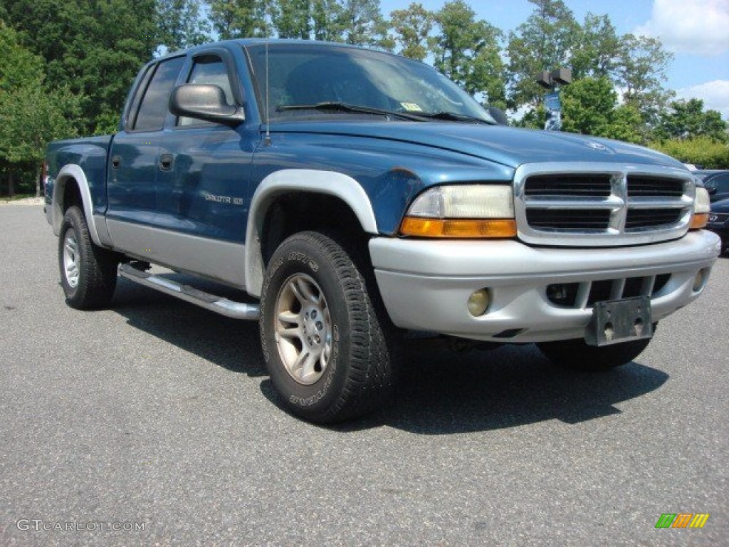 Atlantic Blue Pearl 2002 Dodge Dakota SLT Quad Cab 4x4 Exterior Photo #65794832