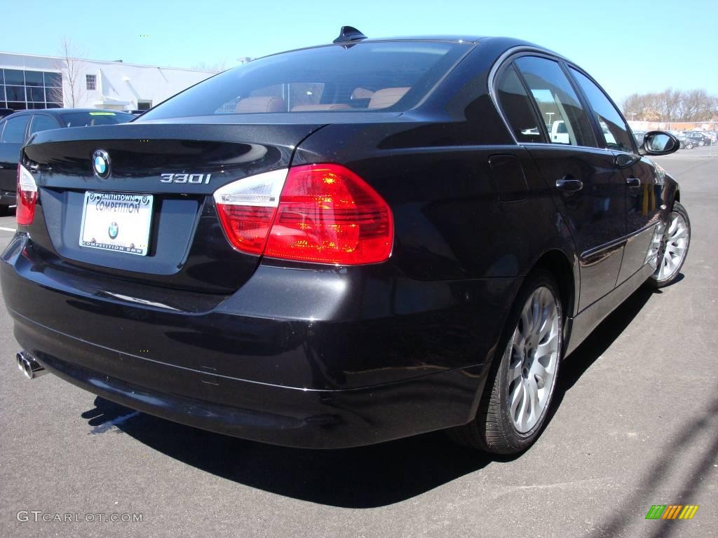 2006 3 Series 330i Sedan - Black Sapphire Metallic / Terra/Black Dakota Leather photo #7