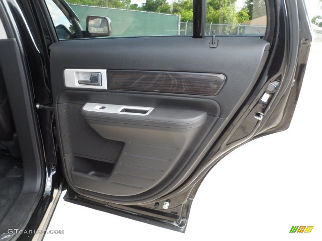 2008 Lincoln MKX Limited Edition Charcoal Black/Medium Light Stone Door Panel Photo #65796932
