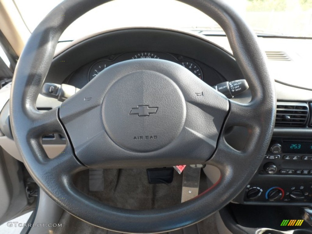 2005 Chevrolet Cavalier LS Sedan Neutral Beige Steering Wheel Photo #65798246