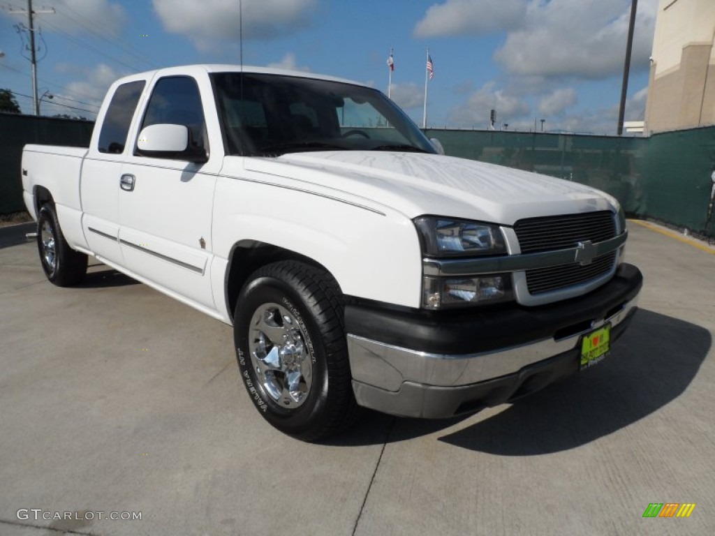 2003 Silverado 1500 Extended Cab - Summit White / Dark Charcoal photo #1