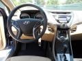 Beige 2013 Hyundai Elantra GLS Dashboard