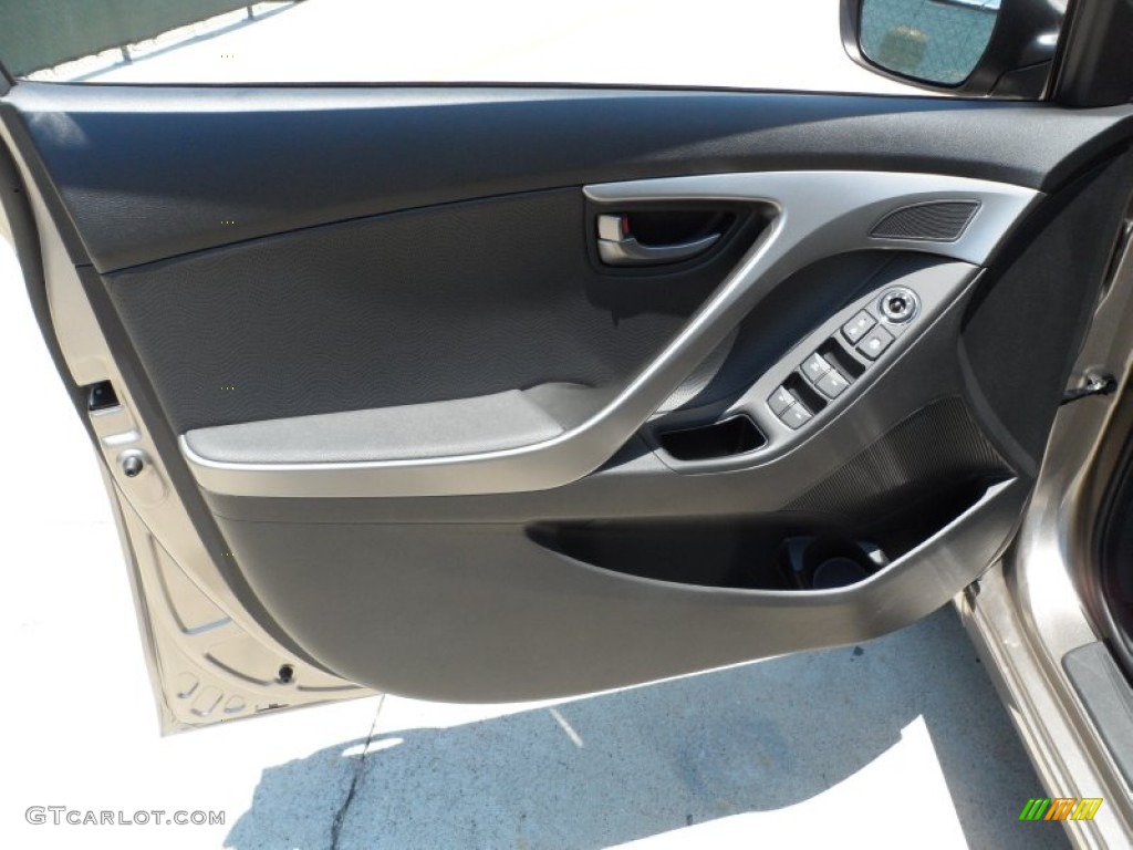 2013 Hyundai Elantra Limited Black Door Panel Photo #65800466