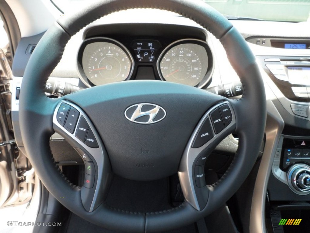 2013 Hyundai Elantra Limited Black Steering Wheel Photo ...