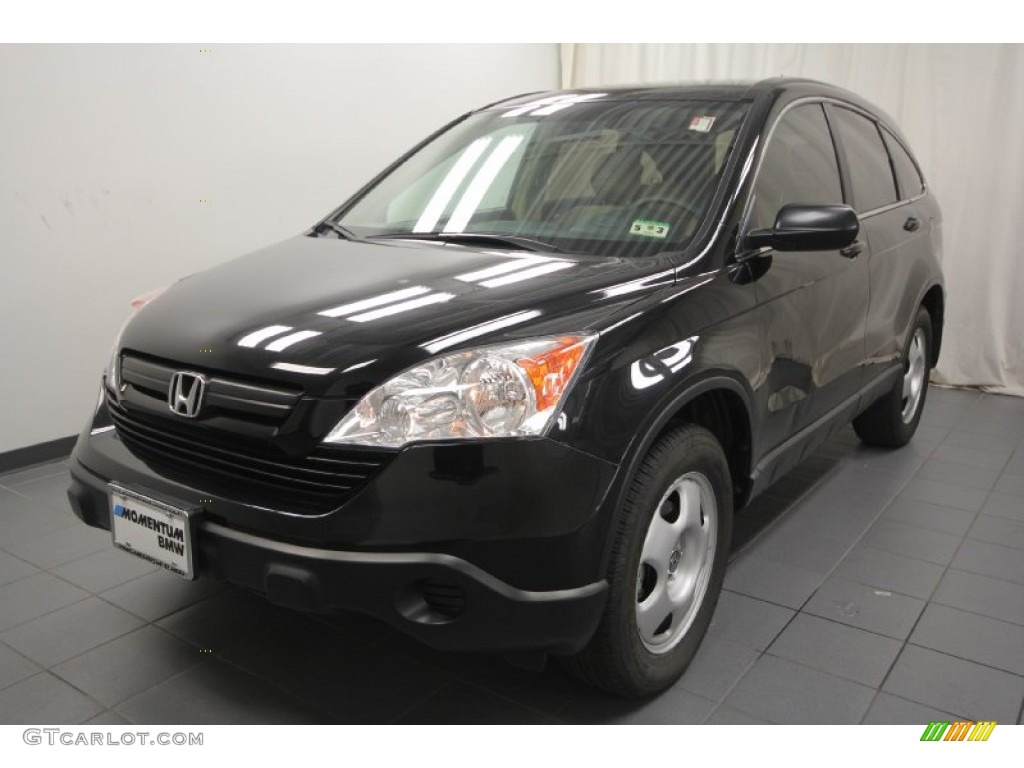 2009 CR-V LX - Crystal Black Pearl / Ivory photo #8
