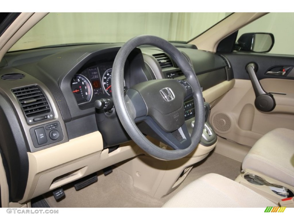 2009 CR-V LX - Crystal Black Pearl / Ivory photo #17
