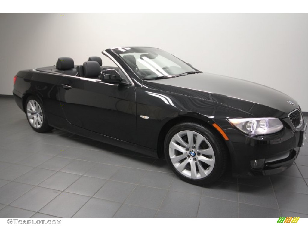2011 3 Series 328i Convertible - Black Sapphire Metallic / Black photo #1