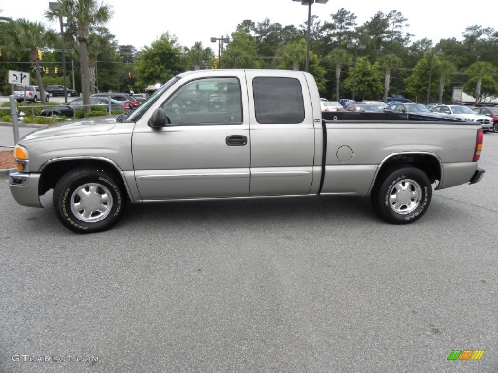 2003 Sierra 1500 SLE Extended Cab - Pewter Metallic / Dark Pewter photo #2