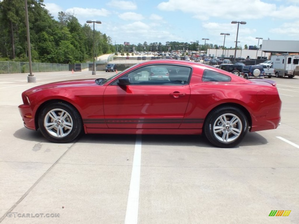 2013 Mustang V6 Coupe - Red Candy Metallic / Charcoal Black photo #8