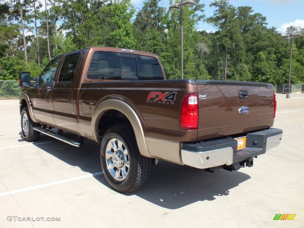 2012 F250 Super Duty Lariat Crew Cab 4x4 - Golden Bronze Metallic / Adobe photo #7