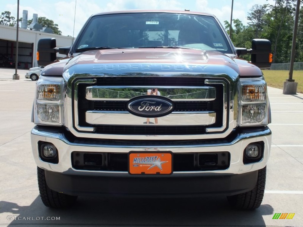 2012 F250 Super Duty Lariat Crew Cab 4x4 - Golden Bronze Metallic / Adobe photo #10