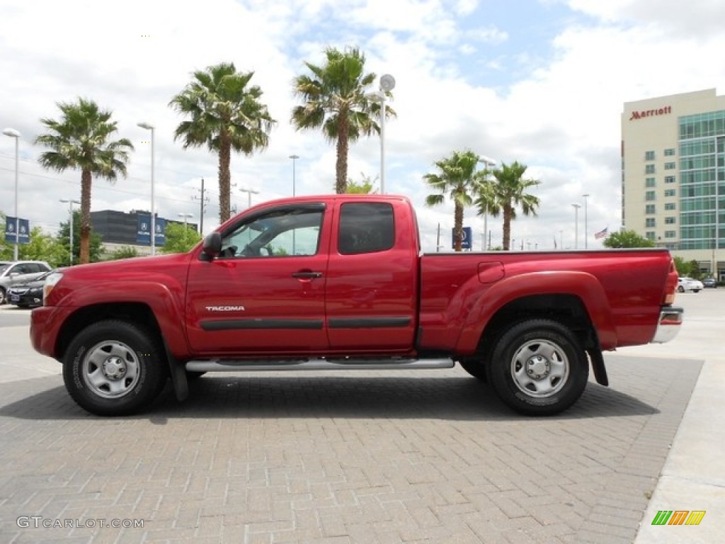 2006 Tacoma V6 PreRunner Access Cab - Impulse Red Pearl / Graphite Gray photo #3
