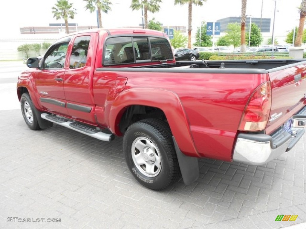 2006 Tacoma V6 PreRunner Access Cab - Impulse Red Pearl / Graphite Gray photo #7
