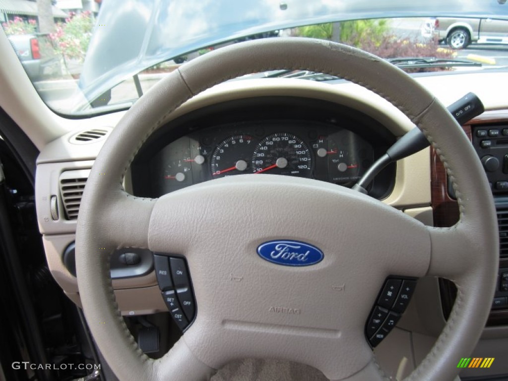 2005 Ford Explorer Limited Medium Parchment Steering Wheel Photo #65806012