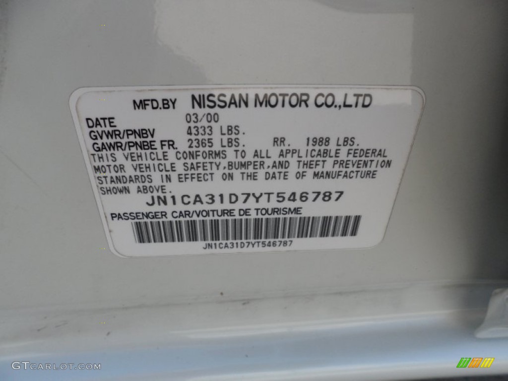2000 Maxima GLE - Icelandic Pearl / Blond photo #46