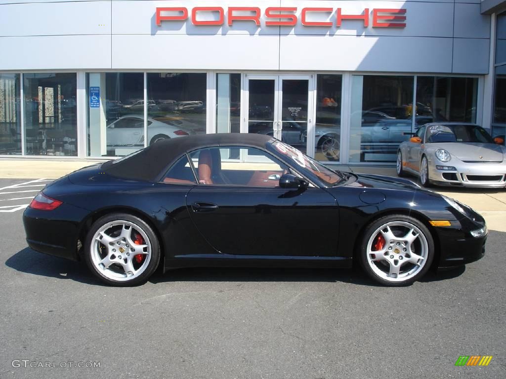 2007 911 Carrera S Cabriolet - Black / Terracotta photo #17