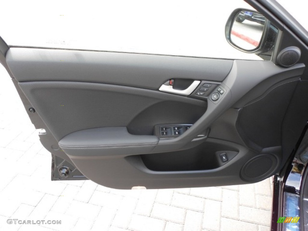 2012 Acura TSX Technology Sport Wagon Ebony Door Panel Photo #65807842