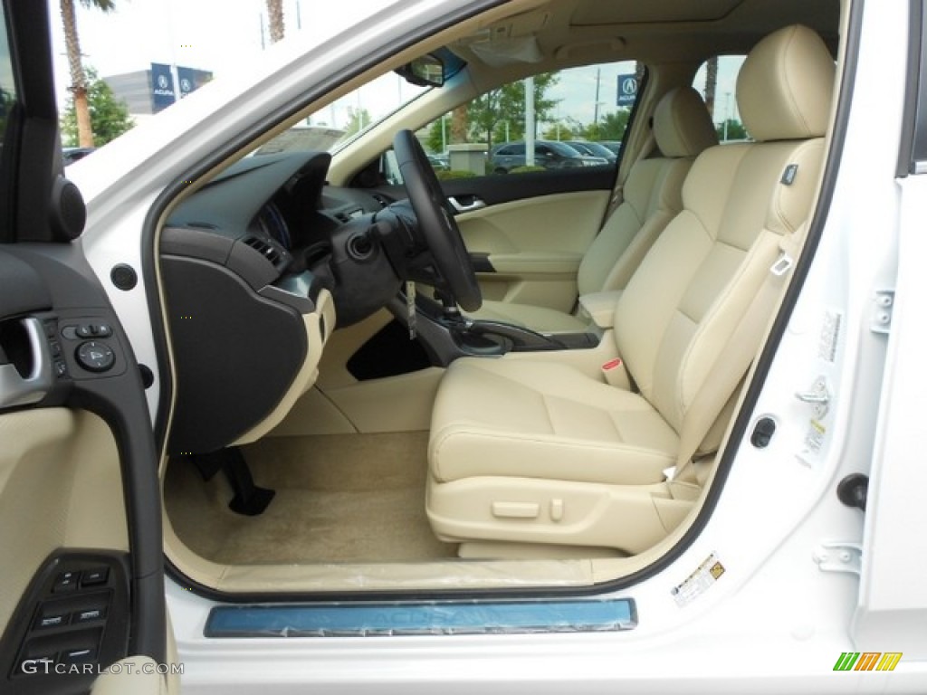 Parchment Interior 2012 Acura TSX V6 Technology Sedan Photo #65808046