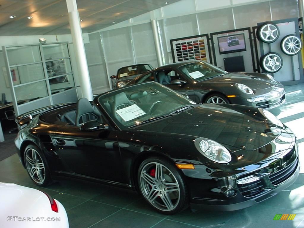 2008 911 Turbo Cabriolet - Black / Black photo #2