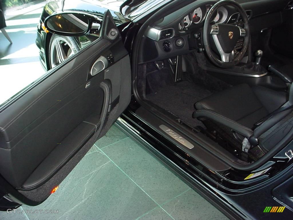 2008 911 Turbo Cabriolet - Black / Black photo #8
