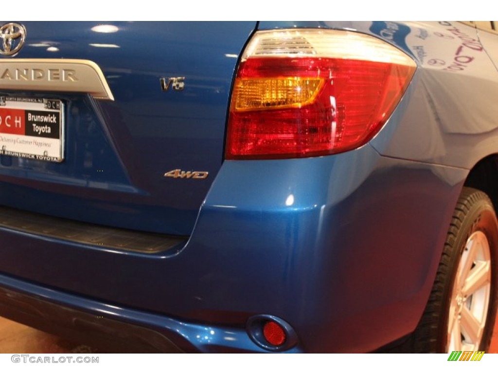 2009 Highlander V6 4WD - Blue Streak Metallic / Sand Beige photo #17