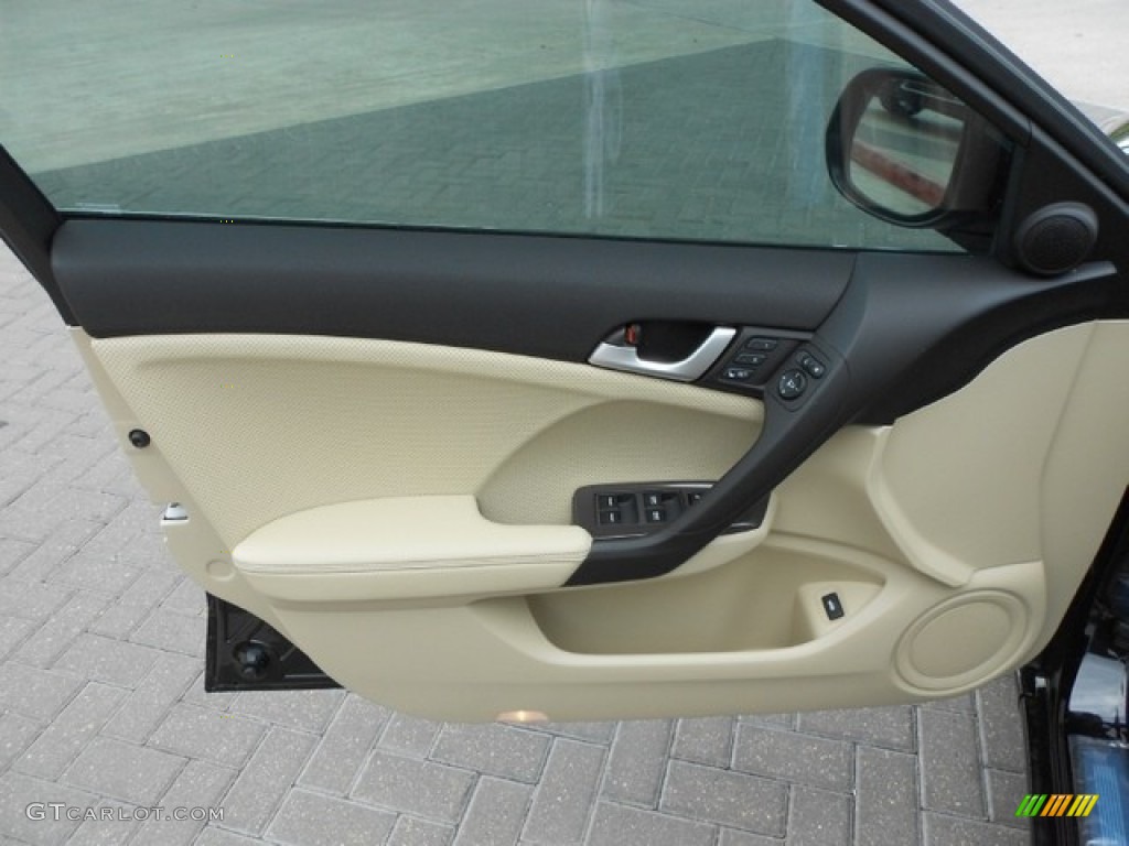 2012 Acura TSX Technology Sedan Parchment Door Panel Photo #65810573