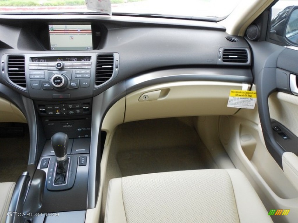 2012 Acura TSX Technology Sedan Parchment Dashboard Photo #65810615