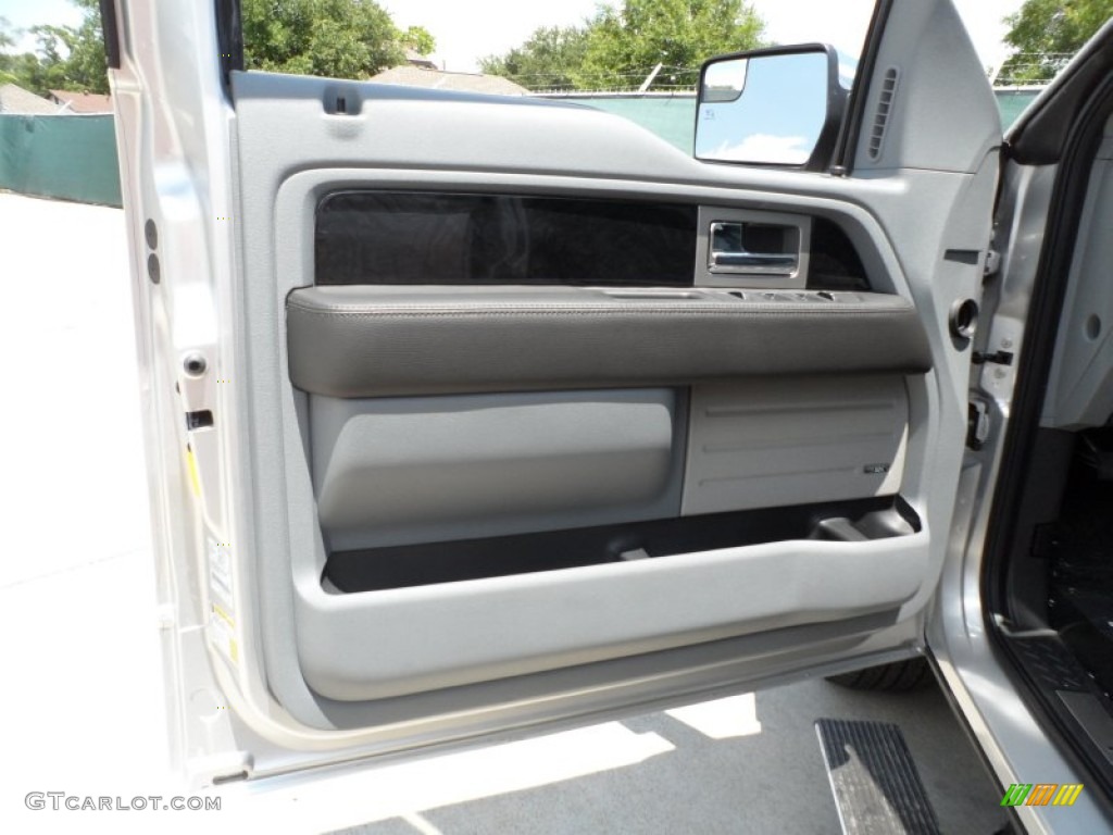 2012 F150 Platinum SuperCrew - Ingot Silver Metallic / Platinum Steel Gray/Black Leather photo #24