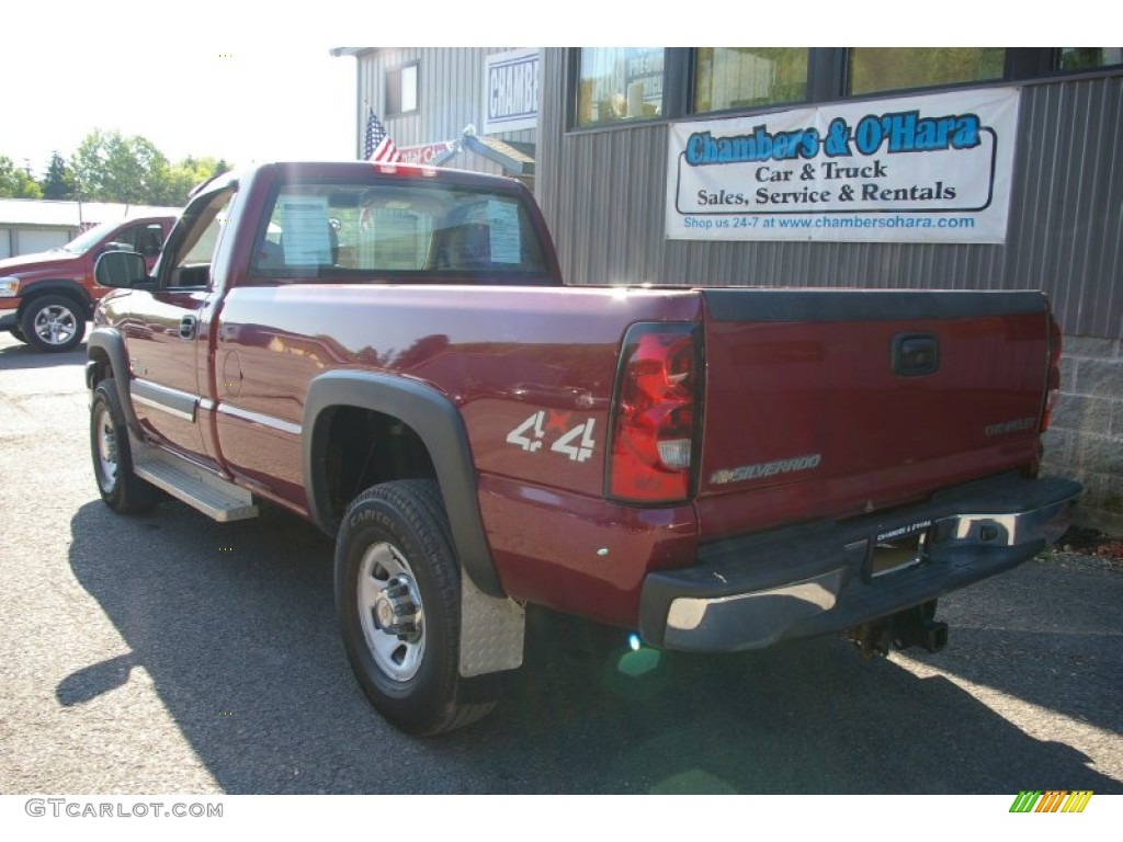 2004 Silverado 2500HD LS Regular Cab 4x4 - Sport Red Metallic / Tan photo #12