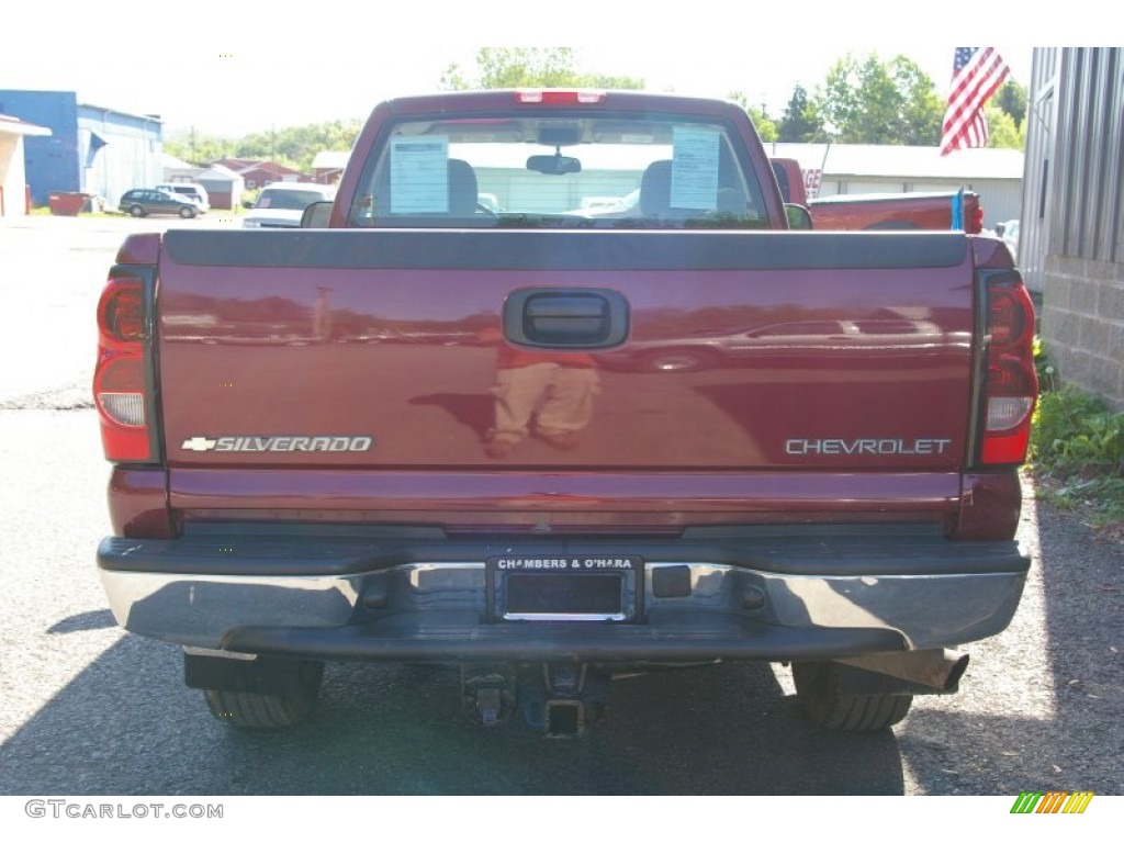 2004 Silverado 2500HD LS Regular Cab 4x4 - Sport Red Metallic / Tan photo #13