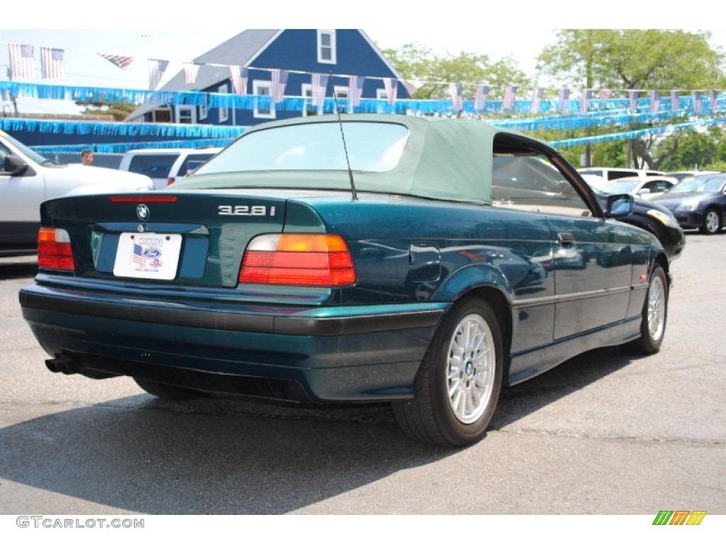 1998 3 Series 328i Convertible - Boston Green Metallic / Black photo #6