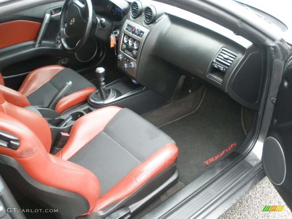 2007 Tiburon SE - Carbon Gray / Black/Red photo #17