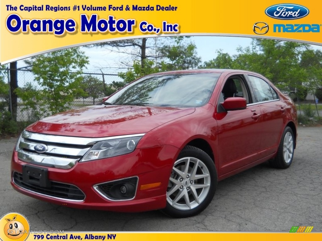2011 Fusion SEL - Red Candy Metallic / Charcoal Black photo #1