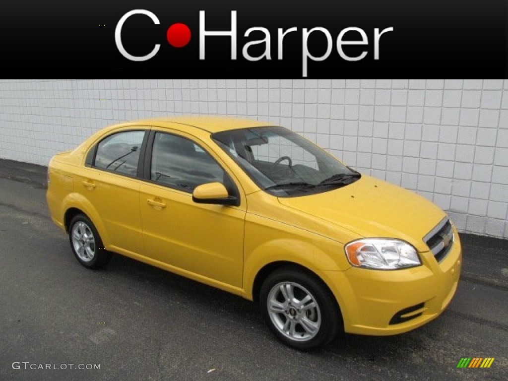 2011 Aveo LT Sedan - Summer Yellow / Charcoal photo #1