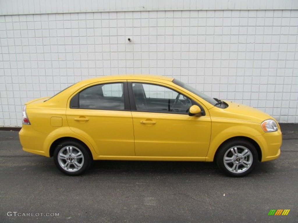 2011 Aveo LT Sedan - Summer Yellow / Charcoal photo #2