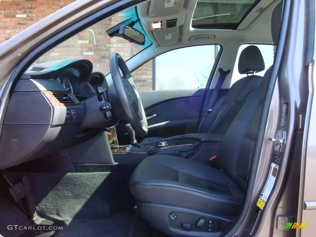 2006 5 Series 530xi Sedan - Amethyst Grey Metallic / Black photo #10