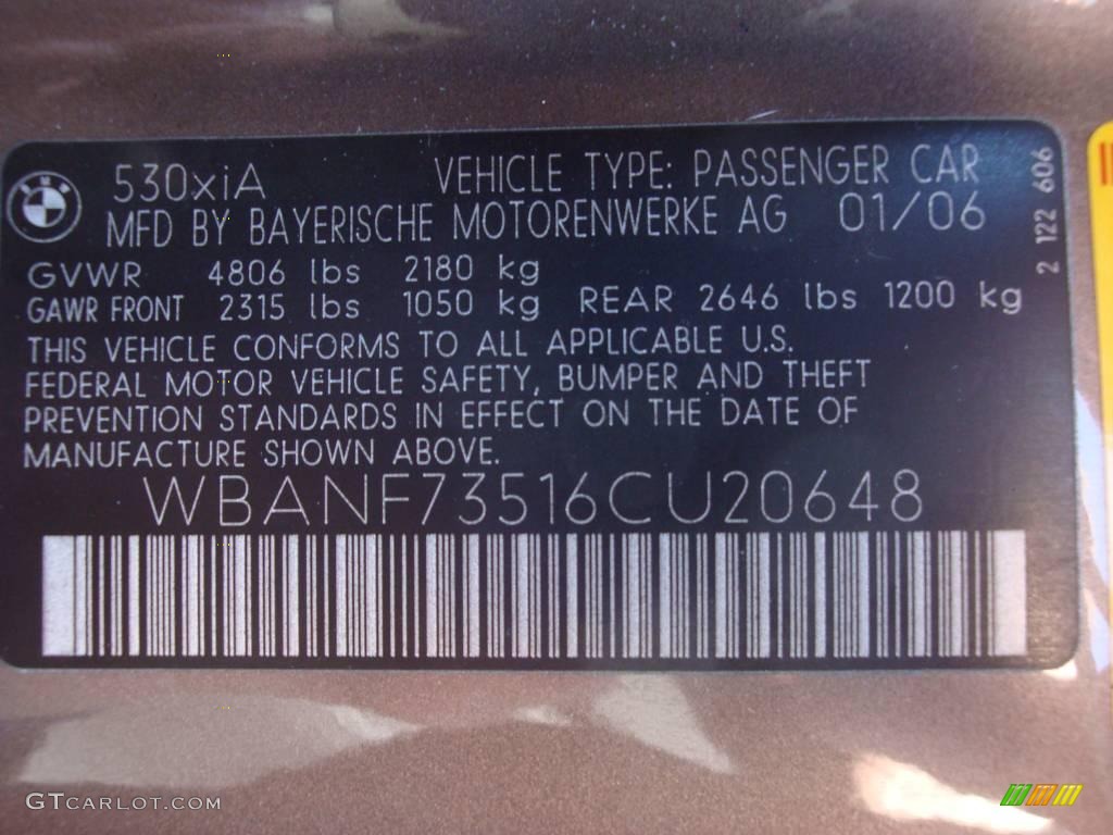 2006 5 Series 530xi Sedan - Amethyst Grey Metallic / Black photo #15