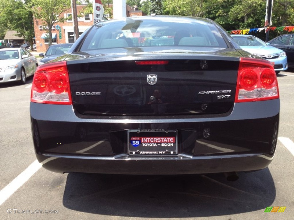 2010 Charger SXT - Brilliant Black Crystal Pearl / Dark Slate Gray photo #7