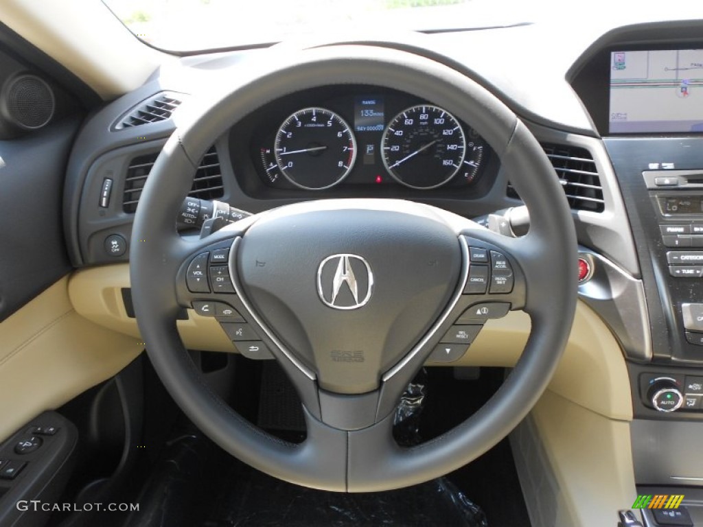 2013 Acura ILX 2.0L Technology Parchment Steering Wheel Photo #65820383