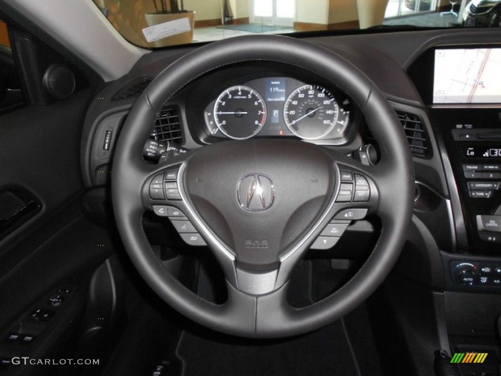 2013 Acura ILX 2.0L Technology Ebony Steering Wheel Photo #65820596