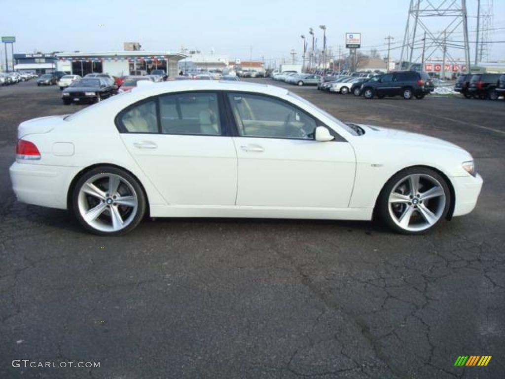 2006 7 Series 750i Sedan - Alpine White / Black/Cream Beige photo #6