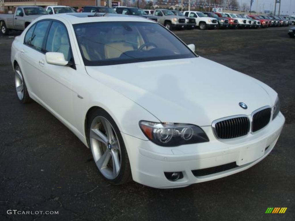 2006 7 Series 750i Sedan - Alpine White / Black/Cream Beige photo #7