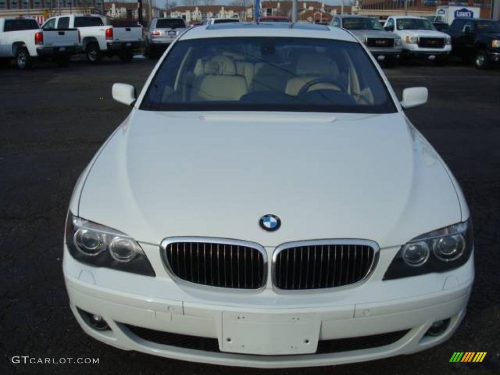 2006 7 Series 750i Sedan - Alpine White / Black/Cream Beige photo #8